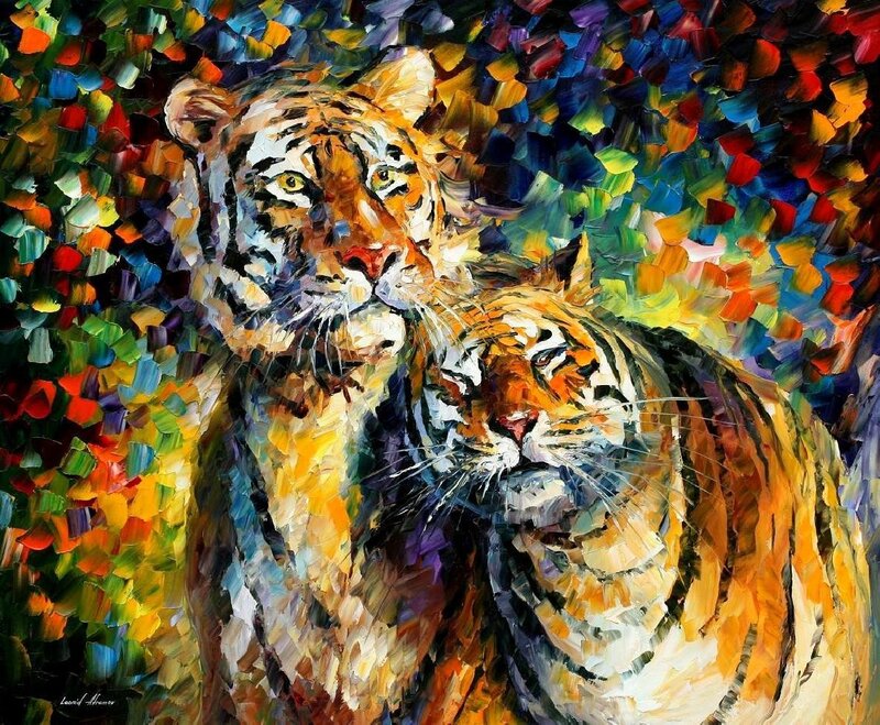 Two Tigers Together