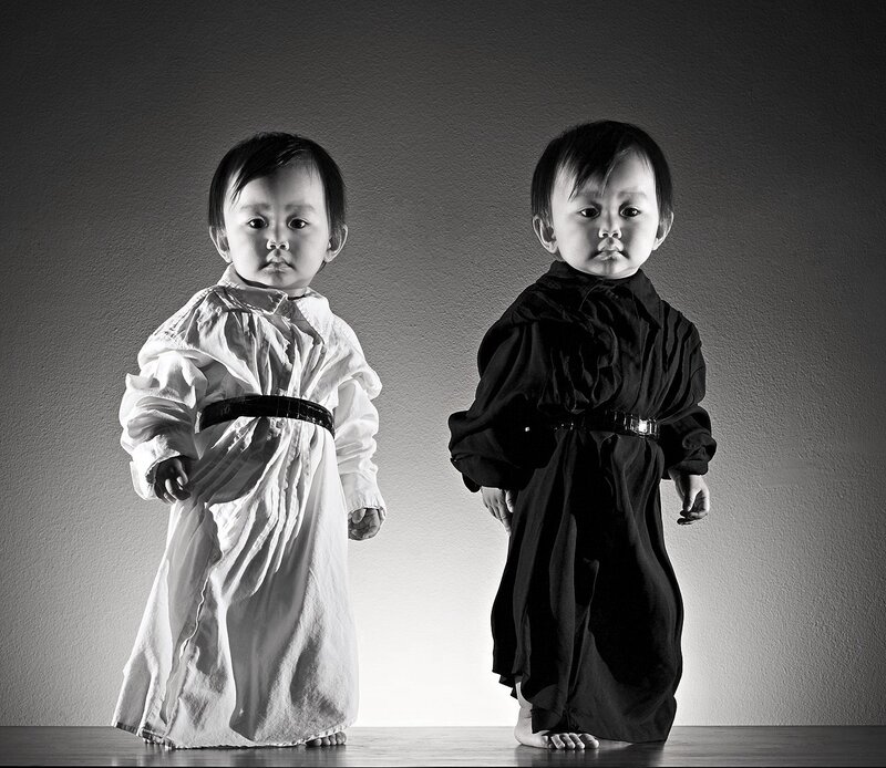 Two Toddlers in Robes