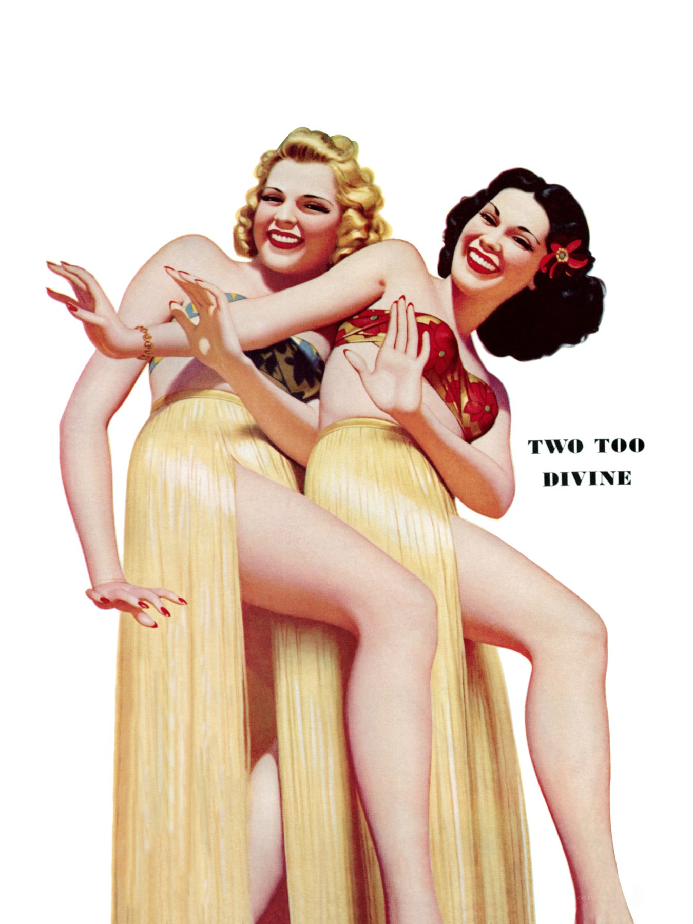 Two Too Divine Pin-up Art