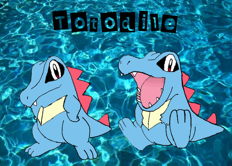 Two Totodile in Water