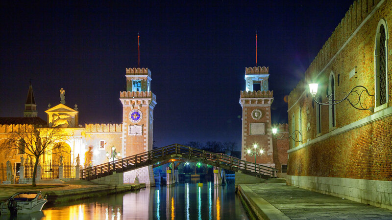 Two Towers at Night