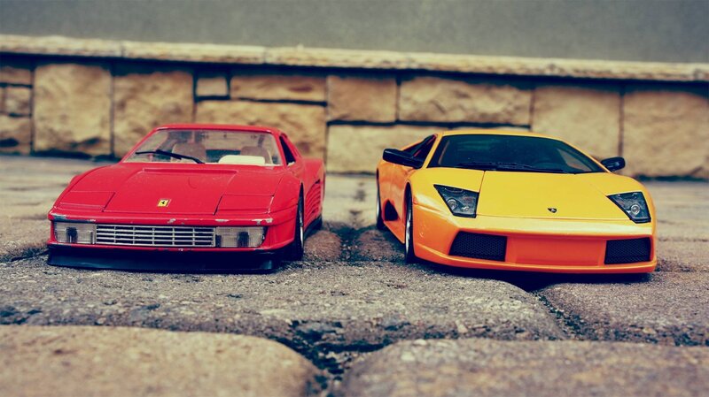Two Toy Sports Cars