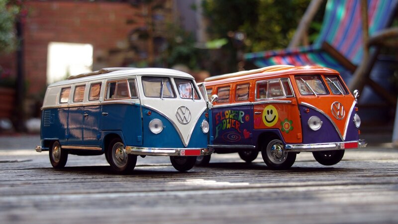Two Toy Vans