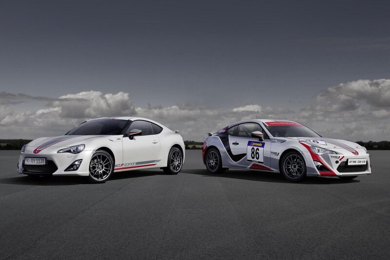 Two Toyota GT86 cars
