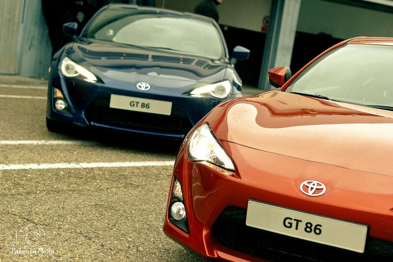 Two Toyota GT86 cars