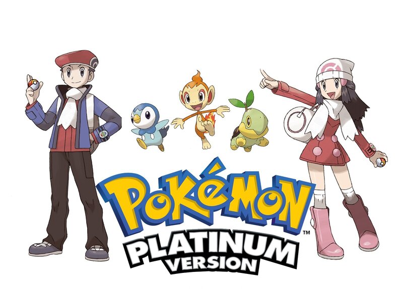 Two Trainers with Pokémon — Yellow, Playful