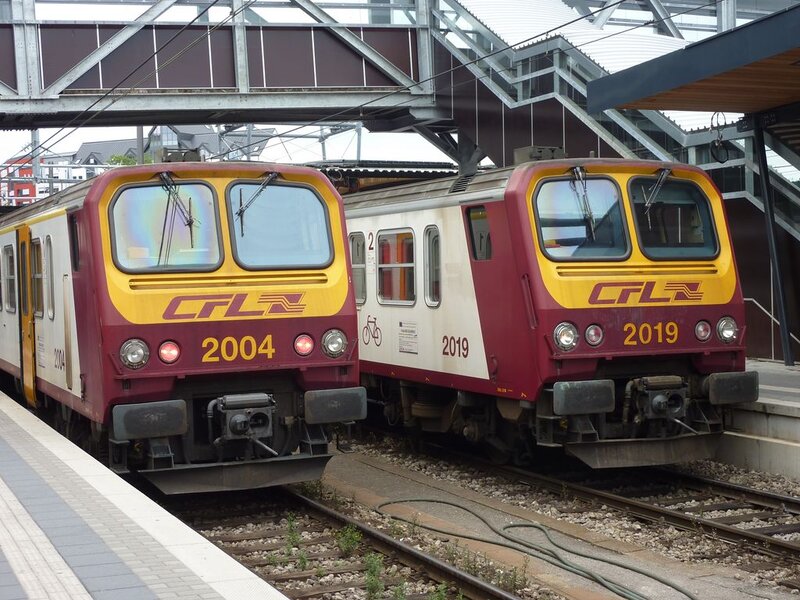 Two Trains at Station