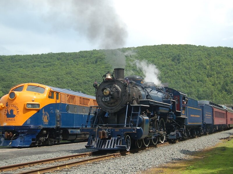 Two Trains on Tracks