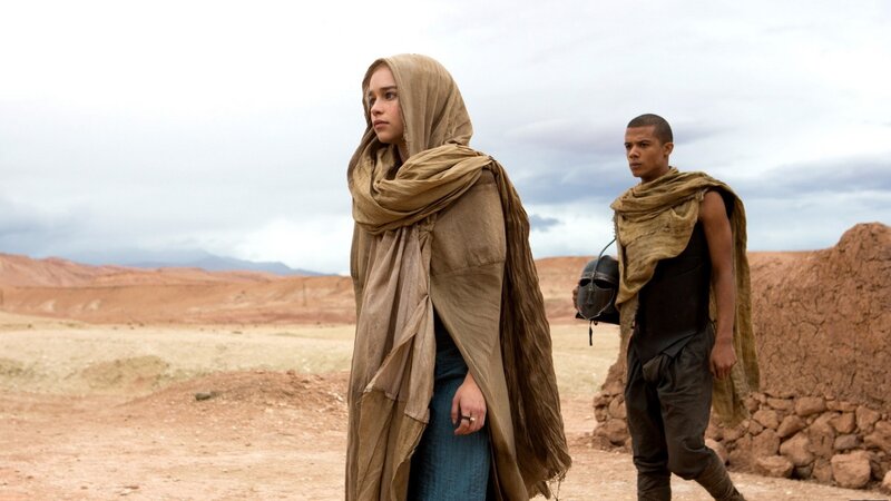 two travelers in a desert
