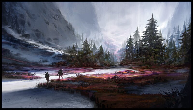 Two Travelers in a Valley
