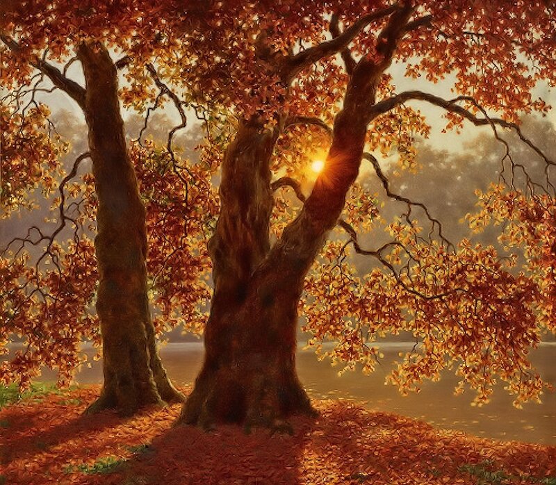 Two Trees in Autumn