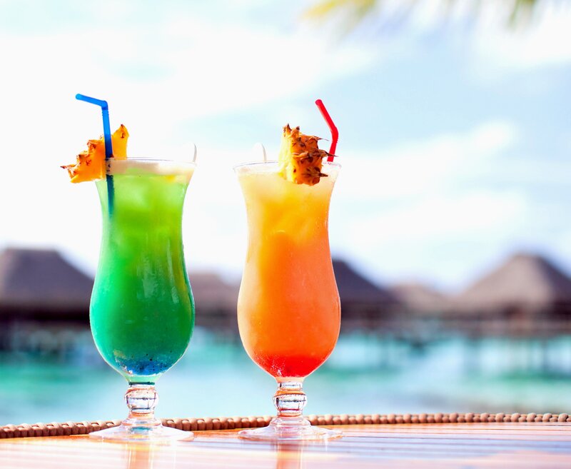 Two Tropical Cocktails — Green