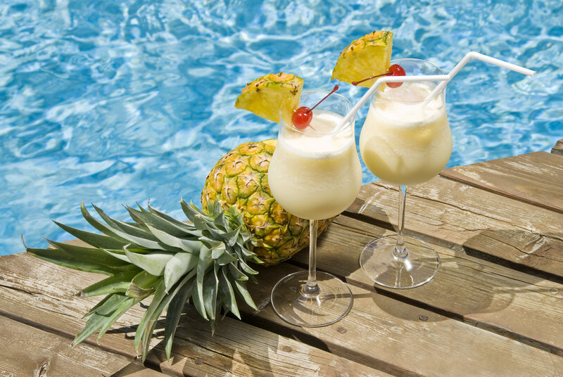Two Tropical Drinks — Blue, Relaxed