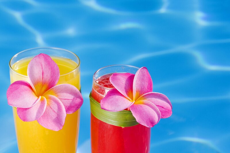 Two Tropical Drinks — Blue, Relaxing