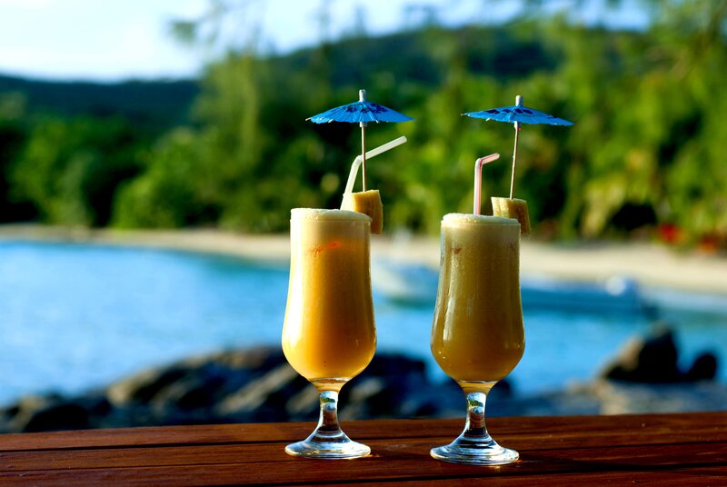 Two Tropical Drinks — Blue