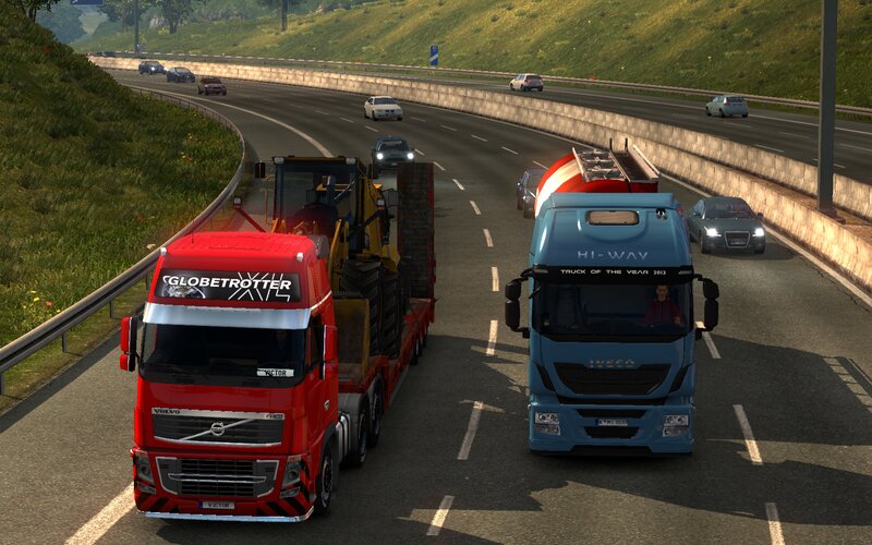 Two Trucks on Highway