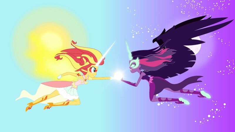 Two Unicorns Fighting — Yellow