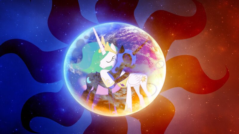 Two Unicorns Hugging