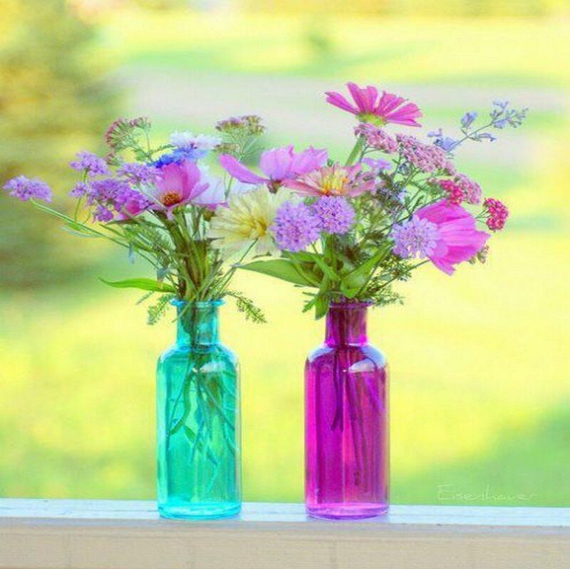 Two Vases with Flowers
