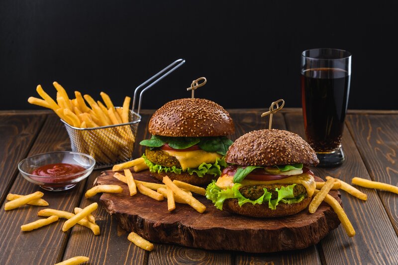 Two Veggie Burgers