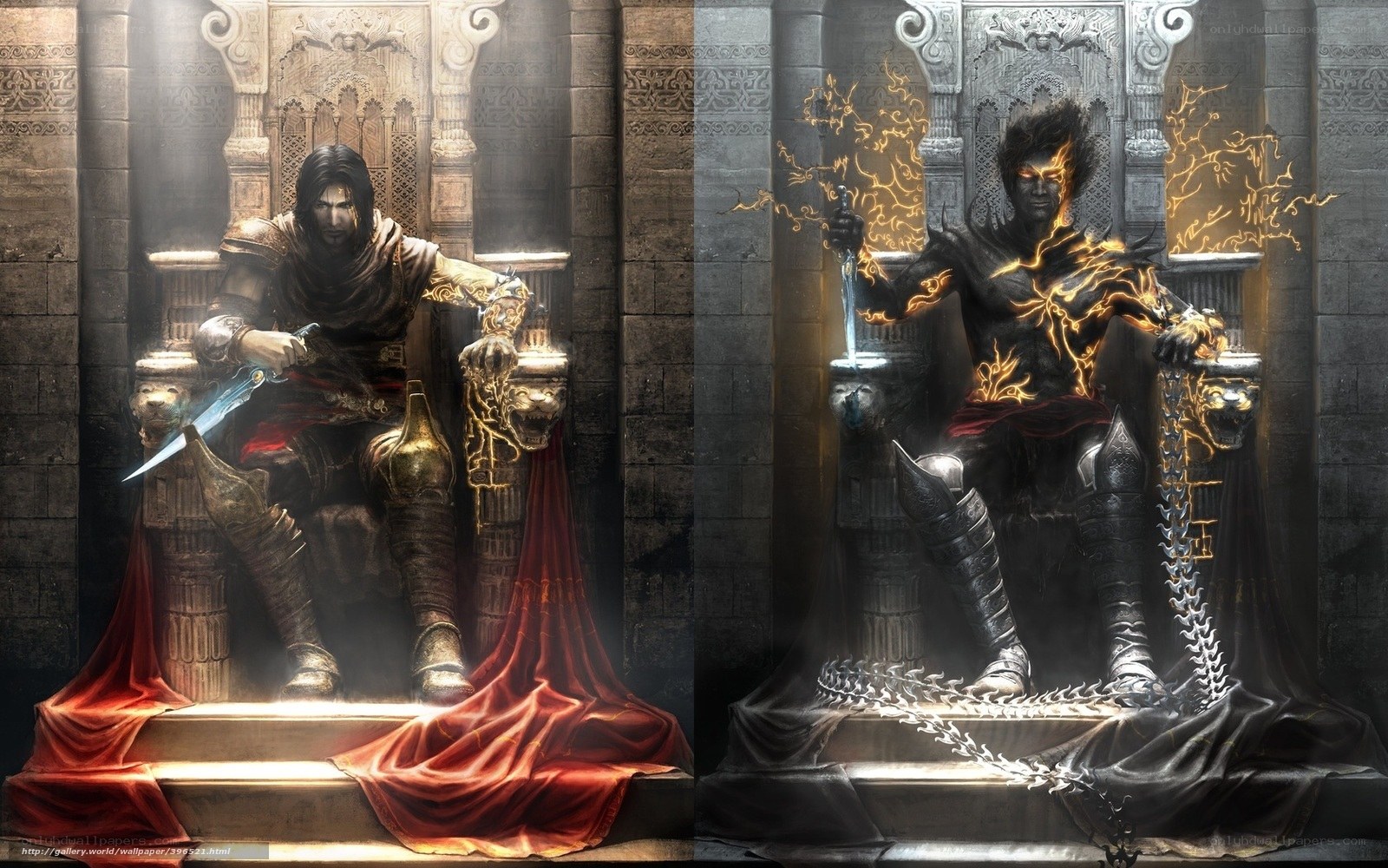 Two versions of a warrior king