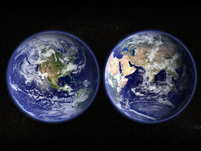 Two Views of Earth