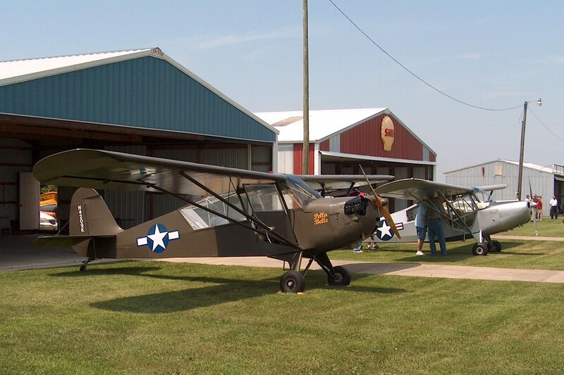 Two Vintage Airplanes — Green, Calm