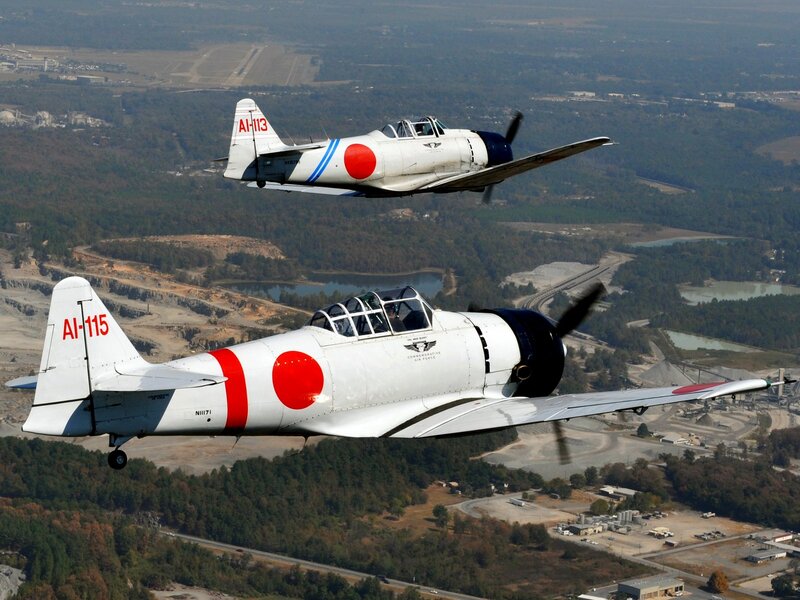 Two Vintage Airplanes — White