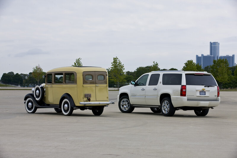 Two Vintage and Modern SUVs