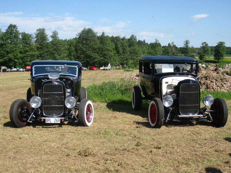 Two Vintage Cars — Black