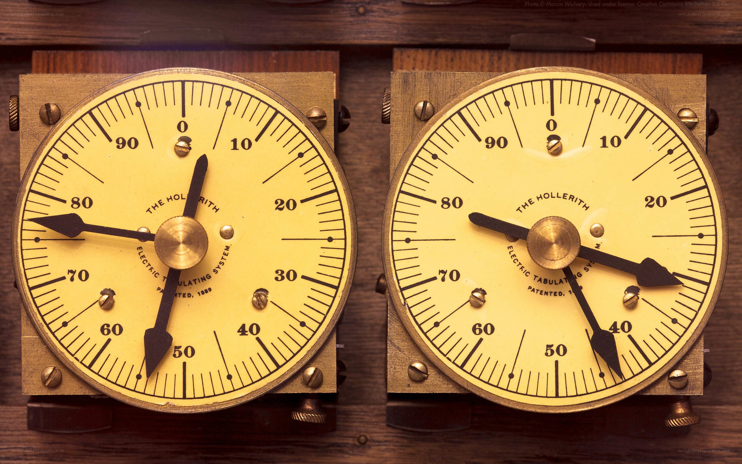 Two vintage Hollerith gauges