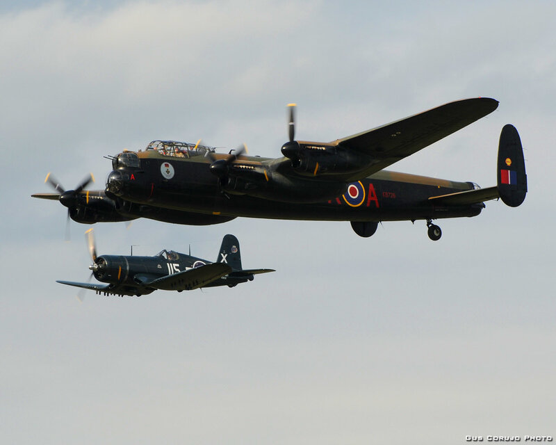 Two Vintage Military Planes — Gray