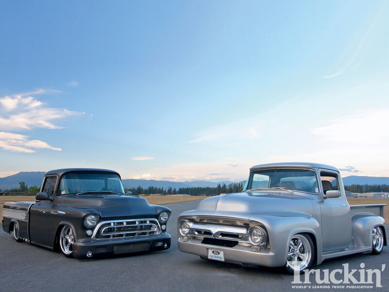 Two Vintage Pickup Trucks