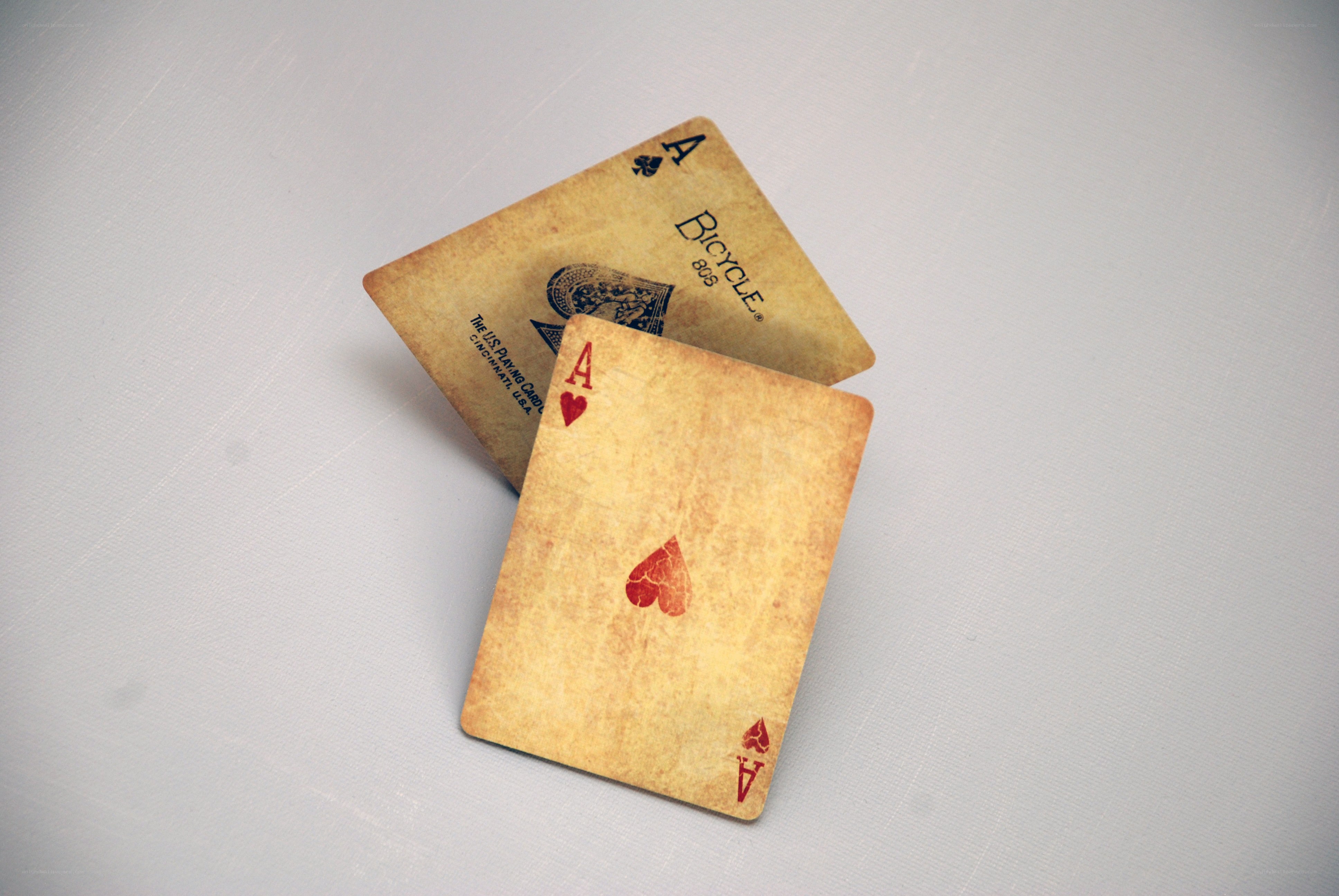 Two vintage playing cards