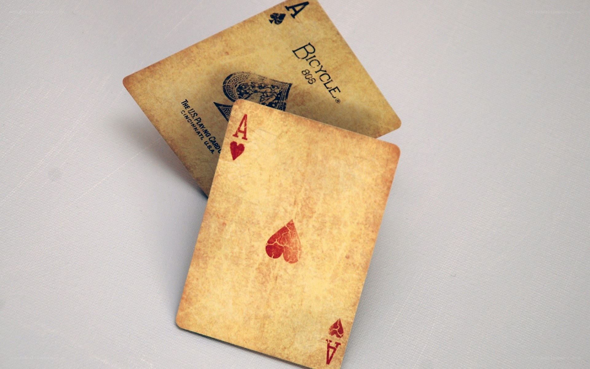 Two vintage playing cards