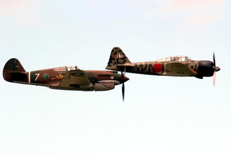 Two Vintage Warplanes — Brown