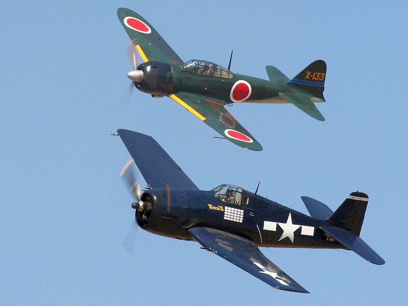Two Vintage Warplanes