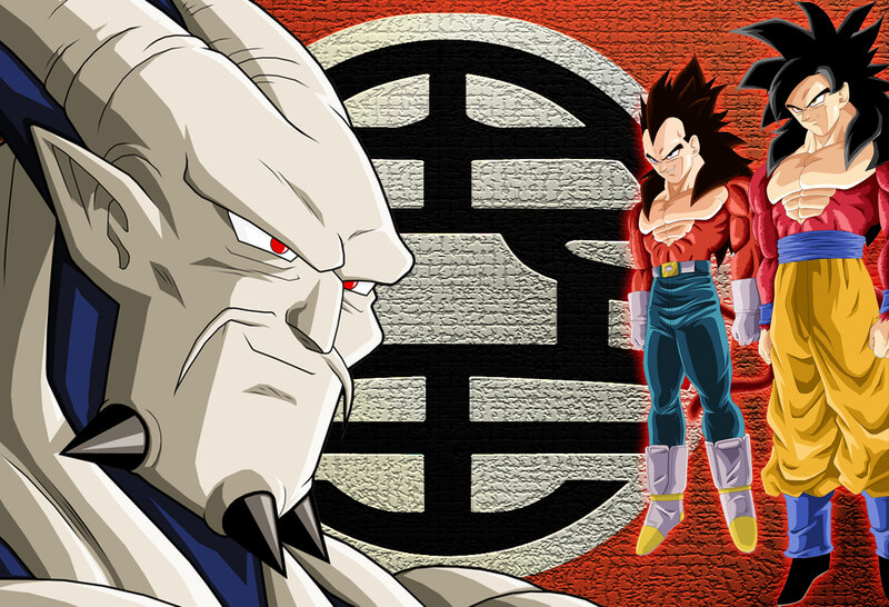 Two Warriors Facing a Monster