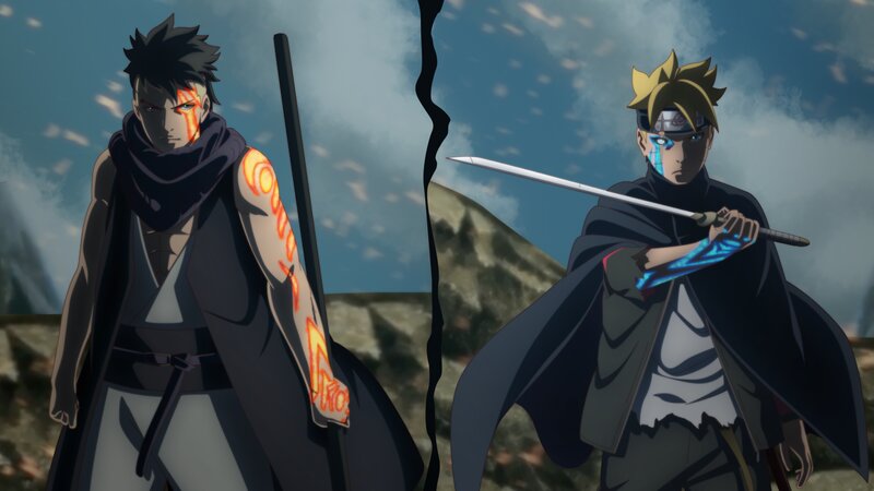 Two Warriors Facing Each Other — Blue