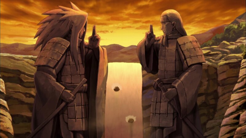 Two Warriors Facing Each Other — Orange