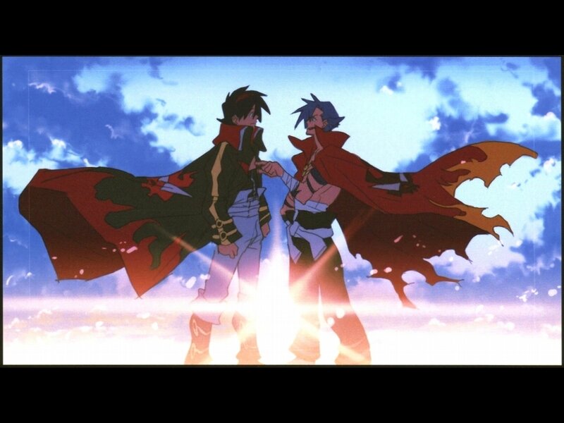 two warriors facing off