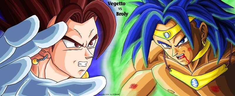 Two Warriors Facing Off — Blue, Intense, Dramatic