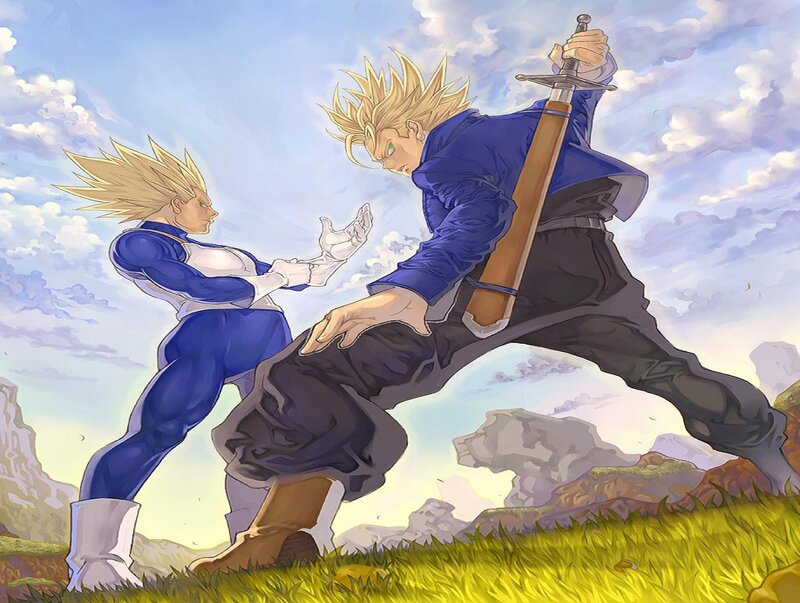 Two Warriors Facing Off — Blue