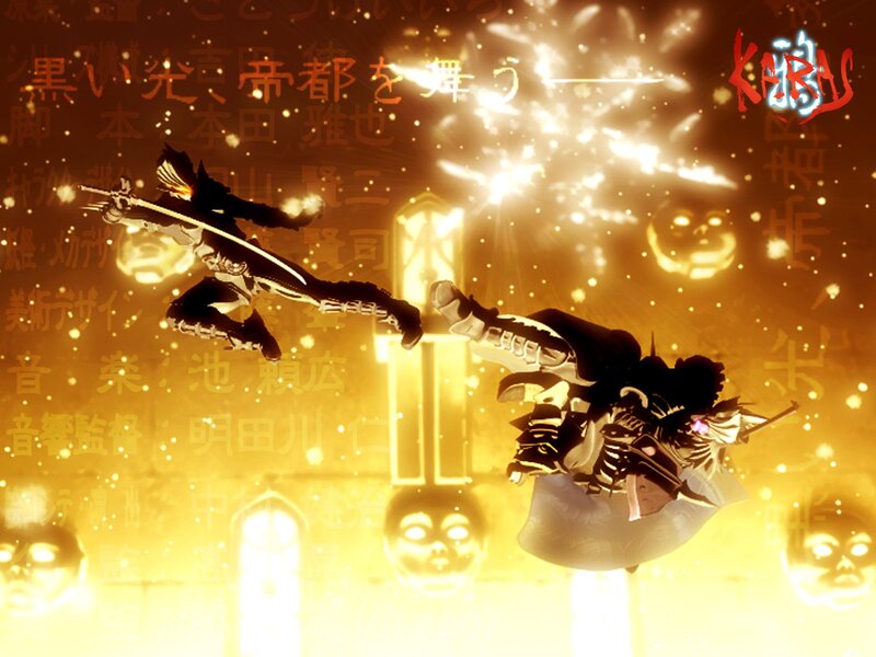 Two Warriors Fighting — Gold