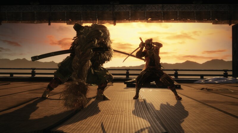 Two Warriors Fighting — Orange, Dramatic, Sunset, 3d Render