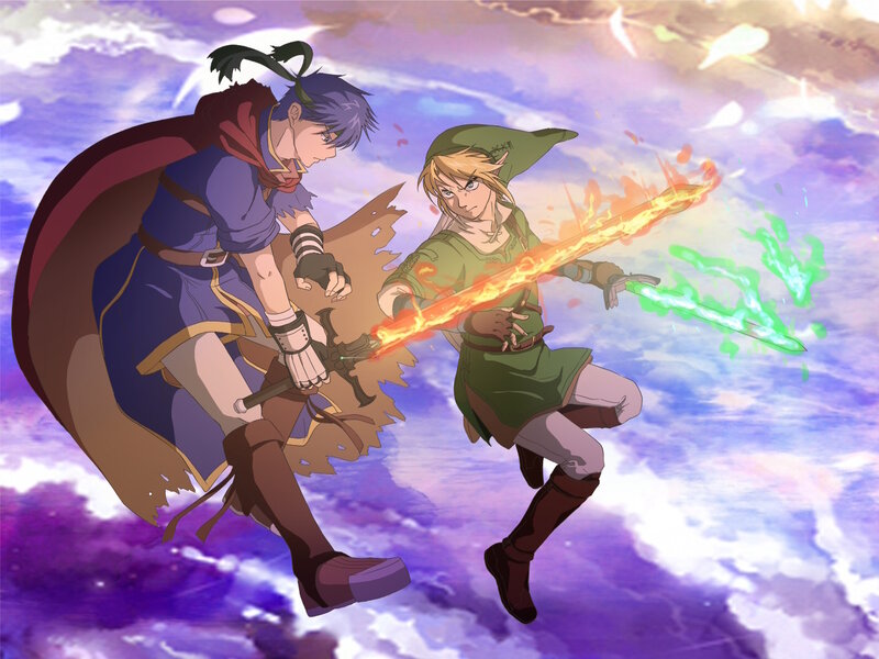 Two Warriors Fighting — Purple, Dramatic, Anime