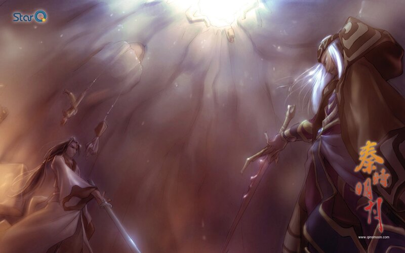 Two warriors in a cave