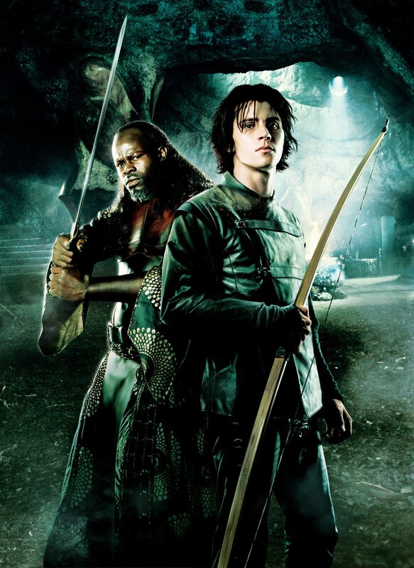 Two warriors in a cave