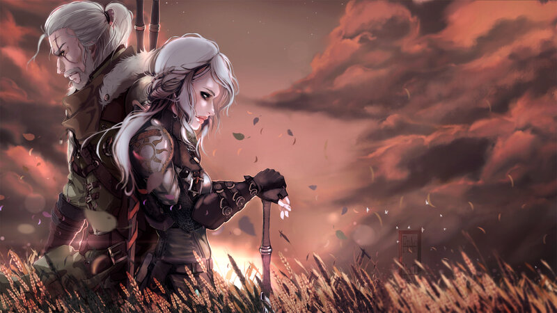 Two Warriors in a Field — Brown, Dramatic