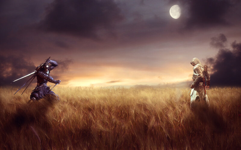 Two Warriors in a Field
